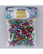Pony Pērļu Metāla/ 300 gab / Asorti