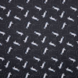 Krāsains kokvilnas audums  / Astronauts