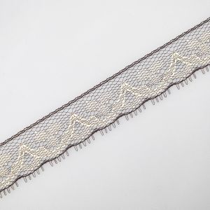 Mežģīnes 20 mm / Melns-Krema SUE41