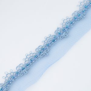 Gipūras mežģīnes ar pērlēm / Azul