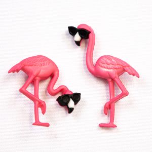 Poga-dekorēšan Flamingi / 2 izmēri / Rozā