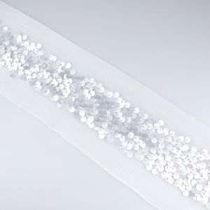 Lente ar fliteriem 87 mm / Balts - sudraba