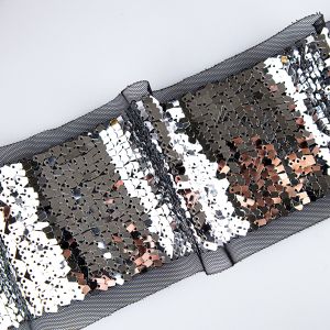 Lenta no tīkliņa ar fliteriem 90 mm / Sudraba- Melns
