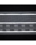 Aizkaru lentas 75 mm / Saīsināt 1:1,5 / Legarenas formas krokojums