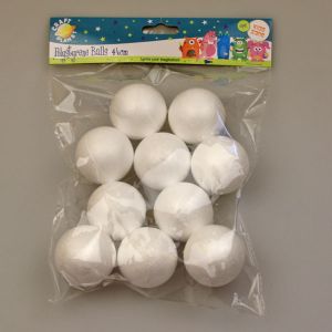 Komplekts 4,5 cm polistirola bumbiņas