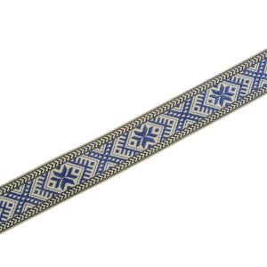 Lente tautiskā stilā 42 mm / Zils-Pelēks