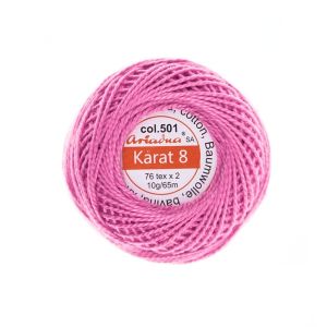 Tamborēšanas diegs Karat / 14001-501 Tumši rozā