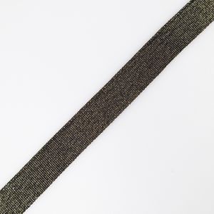 Ripsa lenta metālisks 20 mm / Melns- zelta