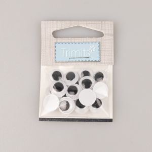 Pielīmējamā pārvietojamā acs / 10 mm melna
