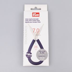 Ergonomiskas pīņu adāmadatas Yoga 7 mm / PRYM