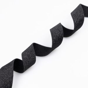 Gumija lurex 20 mm / melns