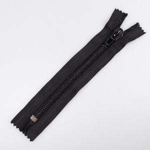 10 mm rāvējslēdzējs S10 apakšā noslēgts 18 cm / 332 Melns