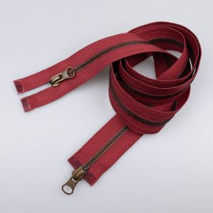 Metāla rāvējslēdzējs M5, ar diviem slīdņiem, 100 cm / 178 Bordo - Oksīds