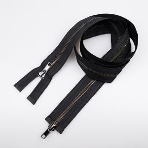M5 metāla rāvējslēdzējs ar 2 slīdņiem 100 cm / Melns oksīds