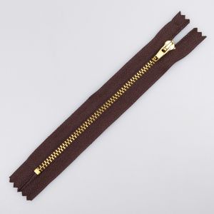 Rāvējslēdzējs M4 jeans 15-16 cm / 304 Brūns-Zelta