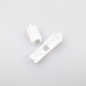 Plastmasa auklas uzgalis krokodils 8x15 mm / Balts 101