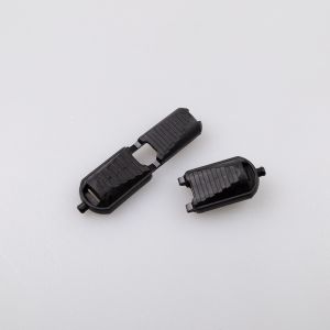 Plastmasa auklas uzgalis krokodils 8x15 mm / Melns 332