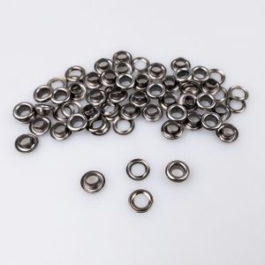 Metāla gredzeni, Luveris ar caurumu 5 mm / Melna Niķelis