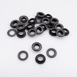 Metāla gredzeni, Luveris 8 mm 20 gab / Melna Oksīds