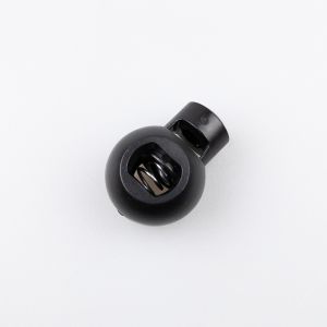 Apaļš stoperis ar vienu caurumu 18 mm / Melns 332