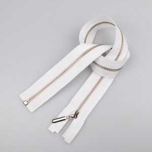 M3 atdalāms metāla rāvējslēdzējs 45 cm / Balts- Niķelis