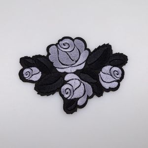 Termoaplikācija MELNA ROZE 9,5x6 cm