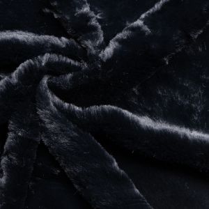 Mākslīgā kažokāda ar īsu spalvu Bunny luxe / Melns