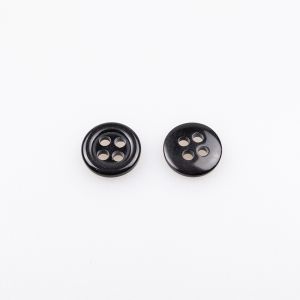Vienkārša poga / 10 mm / Melns
