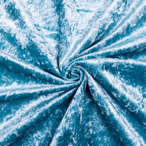 Aizkaru samts ar burzījuma efektu  / Spilgti zils