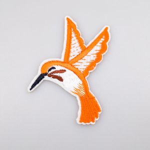 Uzgludināmi motīvs 70 x 70 mm / KOLIBRI / Oranži 158