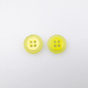 Apaļa poga ar apmalēm 15 mm / Dzeltens