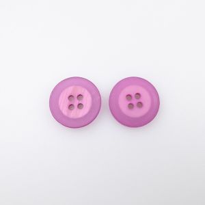 Apaļa poga ar apmalēm 20 mm / Ceriņu zieds