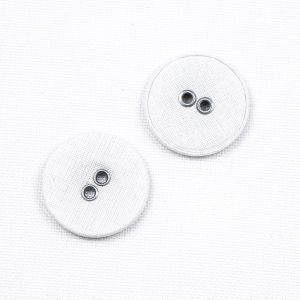 Ar audumu pārklāta poga 19 mm / Balts
