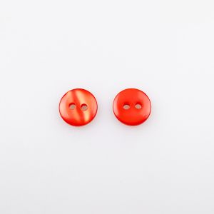 Vienkārša spīdīga poga / 11 mm / Sarkans