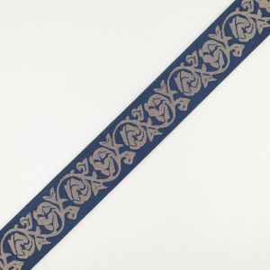 Dekoratīva lente 40 mm / Tumši zils