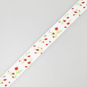 Dekoratīva lente ROZE 15 mm / Sarkans