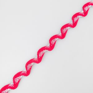 Zigzag Lente metāla 12 mm / Rozā-sudraba