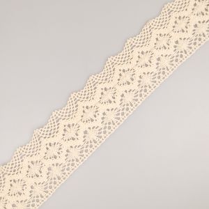 Kokvilnas mežģīnes 60 mm / Krema