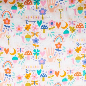 Krāsains kokvilnas audums / Kiddy