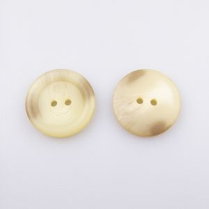 Apaļa poga ar apmalēm 23 mm / Gaiši dzeltens