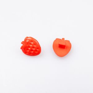 Plastmasas poga Zemenes 13 mm / Sarkans