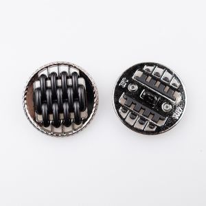 Metala poga  ar kājiņu 25 mm / Melns