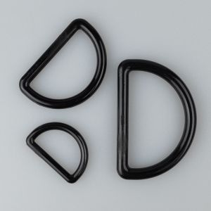 Plastmasas D-gredzens / Melns / Dažadi izmēri