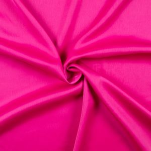 Vienkrāsains mākslīgais zīds Crepe Satin / Fuksija