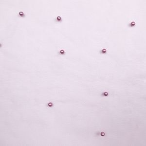 Tīkliņa audums ar pērlēm / Violets