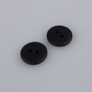 Vienkārša poga 15 mm / Melns