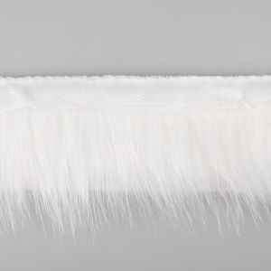 Dekoratīva lente ar kažokādas apdari 55 mm / Balts