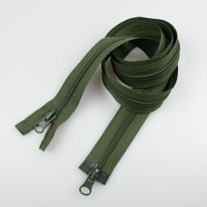 S5 spirālveida rāvējslēdzējs ar 2 slīdņiem 100 cm / 327 Haki