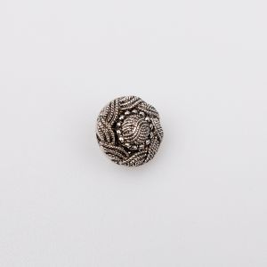 Metala poga  ar kājiņu 15 mm / Antīkās sudraba