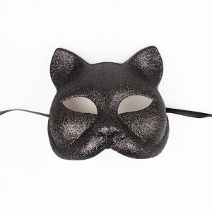 Glitter maska Kaķis / Melns